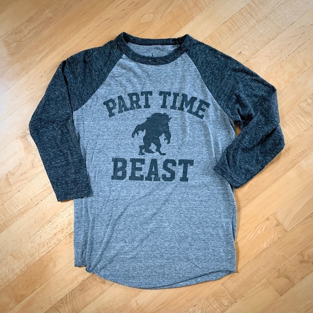 Disney “Part Time Beast”  Baseball Tee Shirt - Size S -